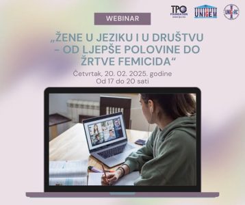 Univerzitet u Tuzli - UNIGEM webinar "Žene u jeziku i u društvu: od ljepše polovine do žrtve femicida“ 