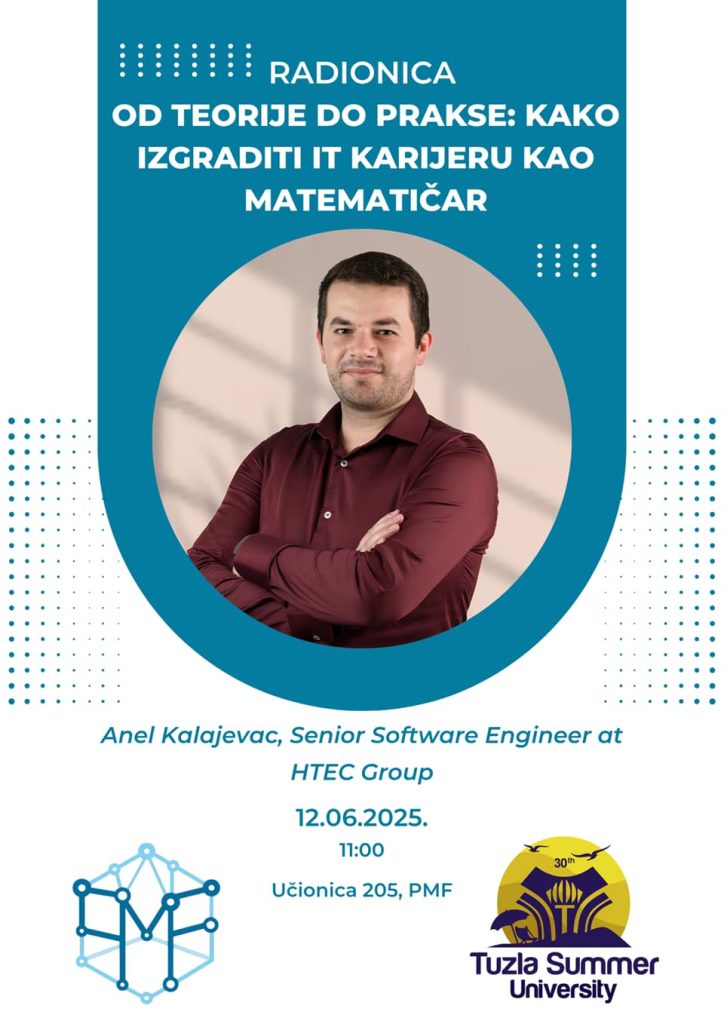 LJUT 2025 - Najava događaja: Radionica “Od teorije do prakse: Kako izgraditi IT karijeru kao matematičar”