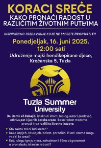 LJUT 2025 - Najava događaja: Predavanje "Koraci sreće - kako pronaći radost u različitim životnim putevima"