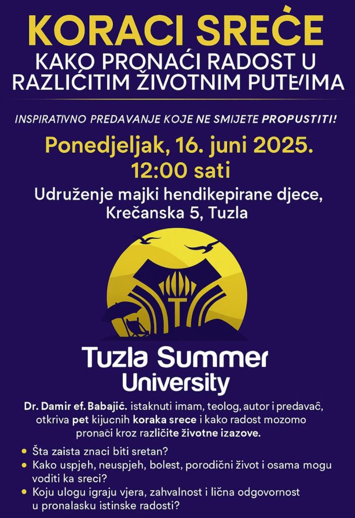LJUT 2025 - Najava događaja: Predavanje "Koraci sreće - kako pronaći radost u različitim životnim putevima"