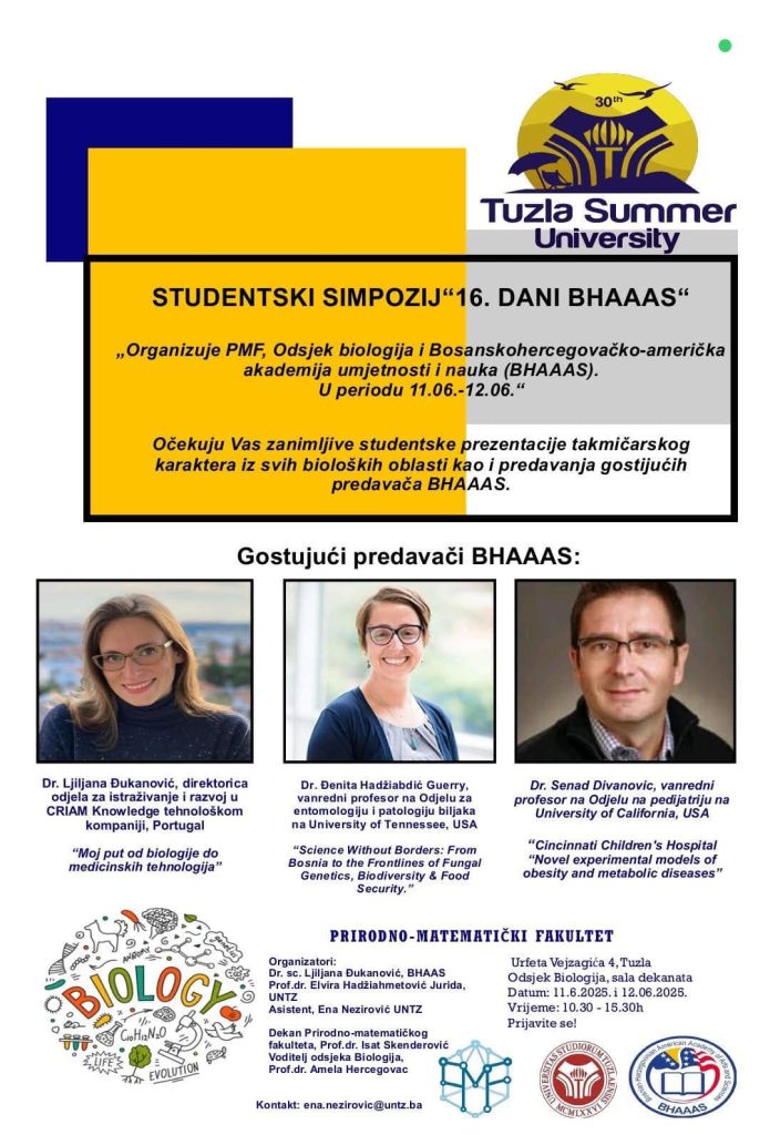 LJUT 2025 - Pozivamo vas da prisustvujete Konferenciji studenata biologije na Univerzitetu u Tuzli