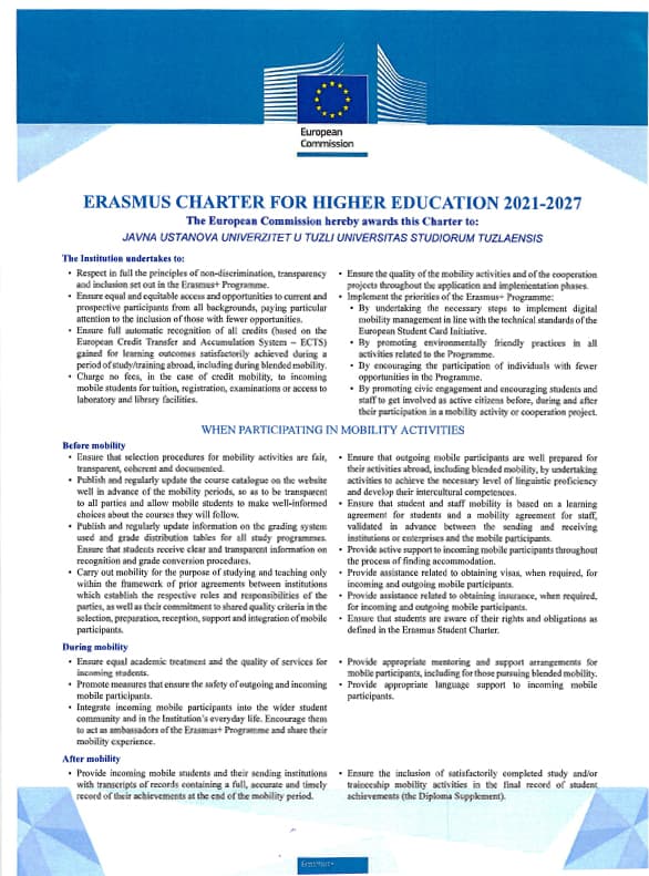 Erasmus Charter 2021-2027