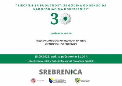 Univerzitet u Tuzli - Predstavljanje kratkih filmova "Genocid u Srebrenici"