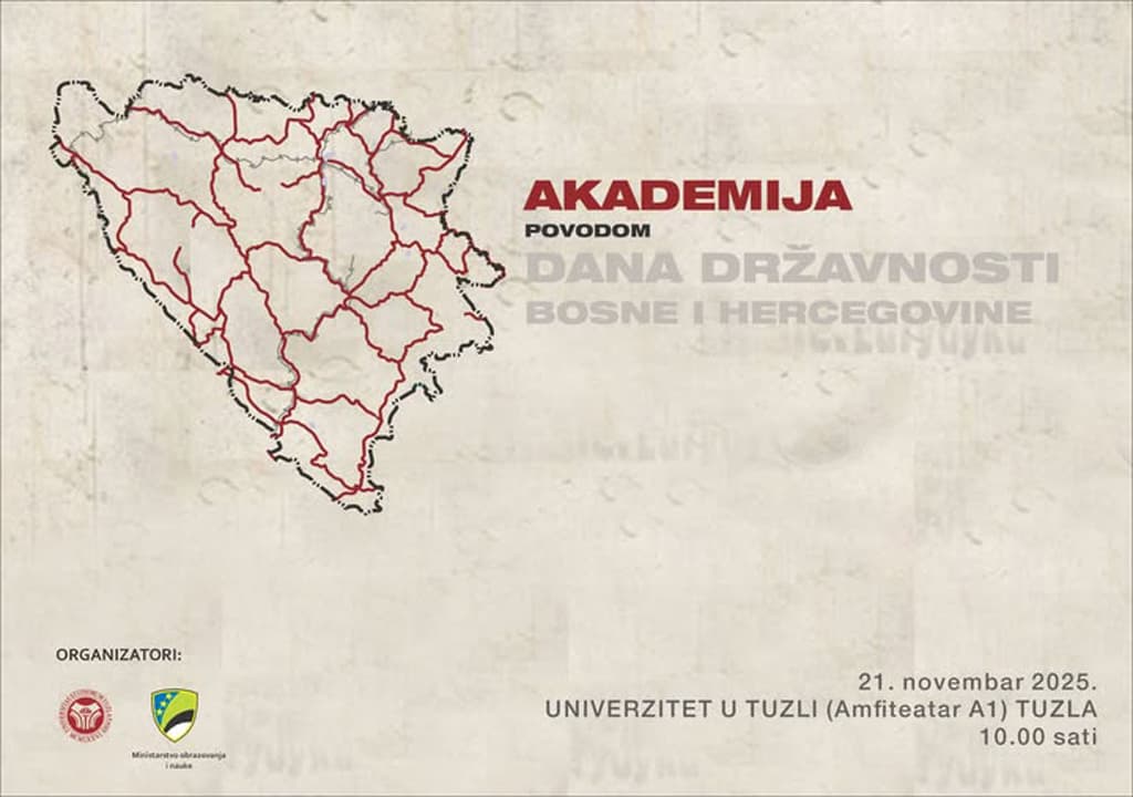 Univerzitet u Tuzli - Akademija povodom Dana državnosti Bosne i Hercegovine